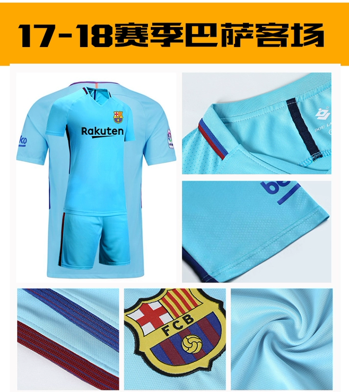 Đồng phục bóng đá tay dài mùa thu của Barcelona, ​​Messi thiết lập bộ đồ thi đấu đồng đội 	bộ quần áo bóng đá nam giá rẻ