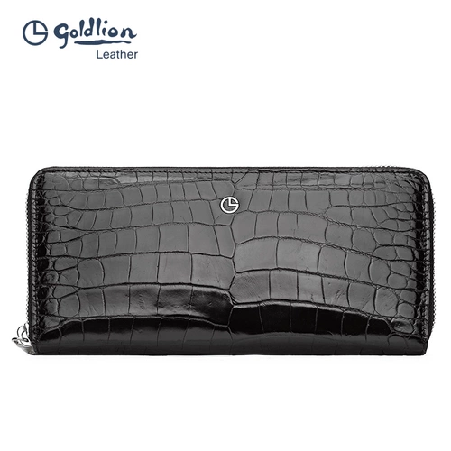 Мужская сумка с петлей на руку, маленькая сумка клатч, бумажник с молнией, кошелек, подарочная коробка, новая коллекция, крокодил