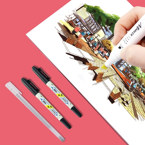 Двусторонний маркер, комплект для школьников, детская ручка-роллер, цветные карандаши, акварель, мелки, 12 цветов, 24 цветов, 36 цветов, 48 цветов, ручная роспись, 60 цветов