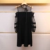 Ai Wei 2019 xuân mới dành cho phụ nữ đích thực trong nước Mua áo lưới có tay áo lưới lệch vai L7103306 - Cộng với kích thước quần áo Cộng với kích thước quần áo