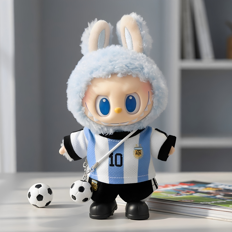 Labubu Doll Clothes Cristiano Ronaldo Messi Football Uniform World League Cup Jersey 17cm Labubu Doll Clothes Only Sells Clothes
