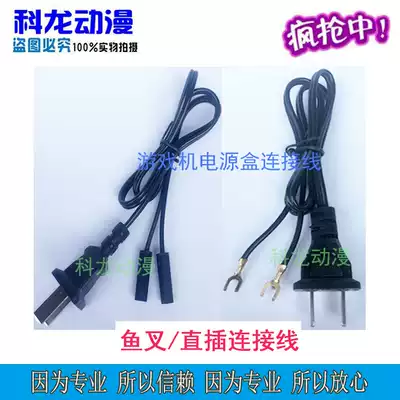 Kelong animation accessories game machine mobile power anti-theft device input two-pin in-line cable directly connected to the power cord