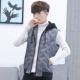 Playboy down cotton pad vest nam mùa thu đông xu hướng áo vest sinh viên giản dị vest vest Hàn Quốc