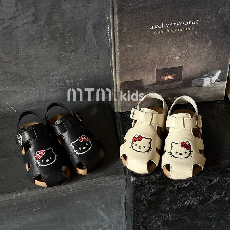 Baby Girl Cartoon Princess Sandals, Girls' Soft-Soled Closed-Toe Shoes, New Summer Style, Genuine Leather, Breathable, Casual Beach Shoes