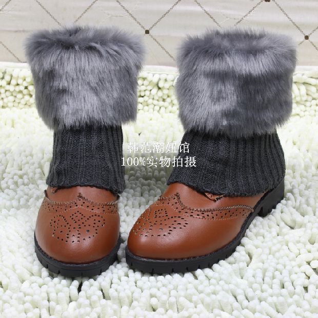 Mùa thu và mùa đông vớ nữ thiết lập Hàn Quốc hoang dã lông lông thú vớ vớ len giày và vớ vớ vỡ mắt cá chân