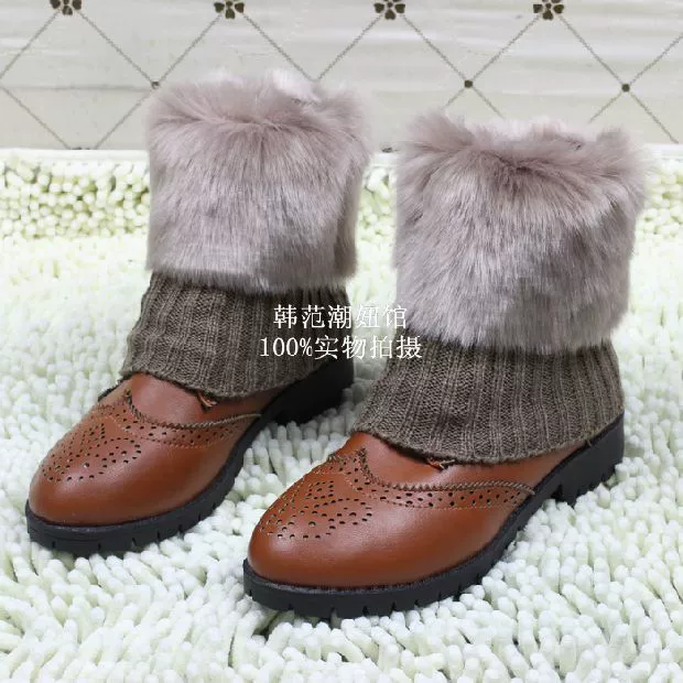 Mùa thu và mùa đông vớ nữ thiết lập Hàn Quốc hoang dã lông lông thú vớ vớ len giày và vớ vớ