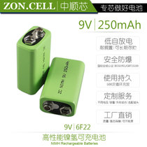 Zhongshun Core 250mAh Ni-MH Battery 9v Microphone Wireless Microphone Multimeter Electric Meter Metal Detector Battery
