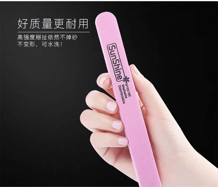 Nắng tròn xà gồ đánh bóng móng tay thanh cát 100/180 dụng cụ đánh bóng dải - Công cụ Nail bộ làm móng