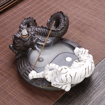 New product Dragon and Tiger whistling back incense burner creative ornaments sandalwood agarwood large tea ceremony home incense burner ornaments