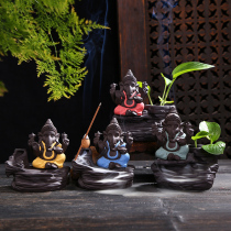 Reverse incense burner Zen ceramic ornaments agarwood line sandalwood purple sand ornamental flowing cloud home Aroma Burner accessories