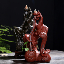 Zen bergamot back incense burner home agarwood sandalwood back incense burner creative home antique ornaments purple sand large