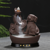 Reverse incense burner creative home indoor sandalwood tea ceremony tea pet fortune incense burner ceramic personalized ornaments
