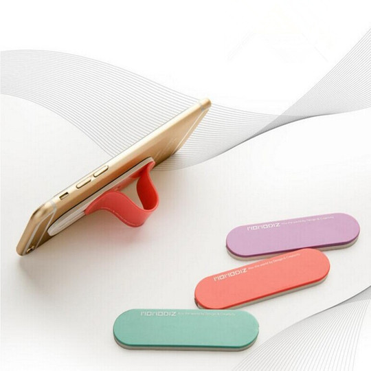 Lazy Phone Holder Clip, Lightweight Adhesive Type, Unisex, Solid Color Sliding Ring Buckle, Creative