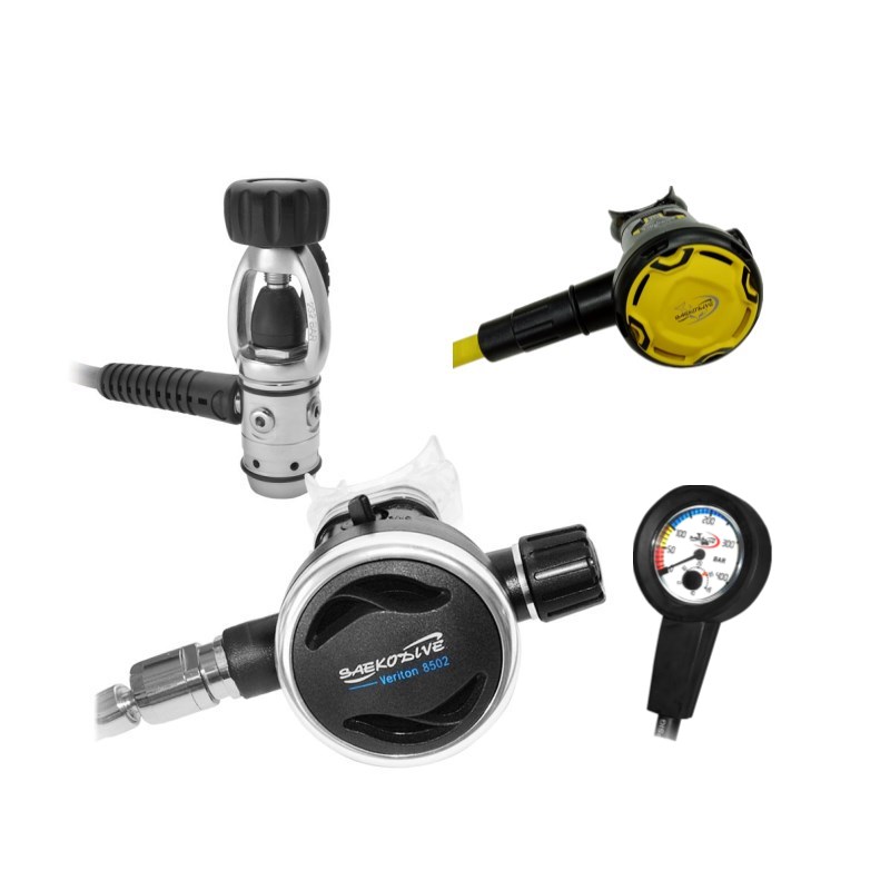 Taiwan Zhengguang SAEKODIVE diving triad first stage head pressure reducing valve respirator backup pressure gauge second stage