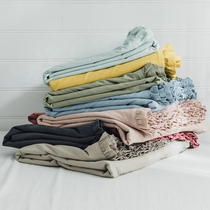 Princess wind cotton washing cotton wrinkled edge quilt cover single piece set of pure cotton 1 5m200x230 single double quilt cover