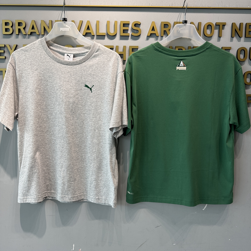Puma Summer Solid Color Fashion T-Shirt Round Neck Printed Cool Sports Casual Short-Sleeved Men's 695441