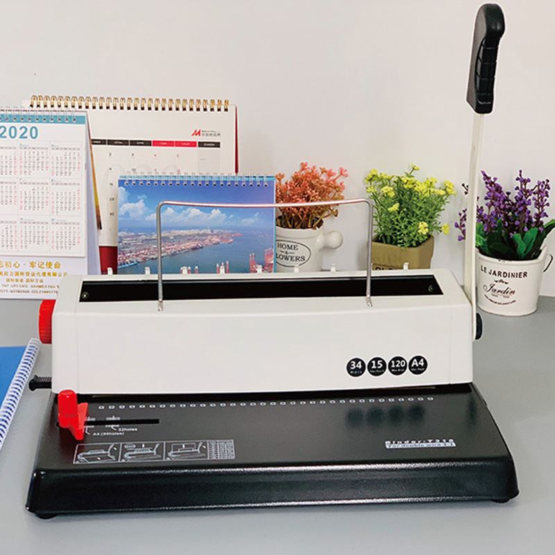 New new products T18 iron ring punching mounted bookbinding machine A4 double coil loading machine desk calendar loose-leaf text binding machine hand-Taobao