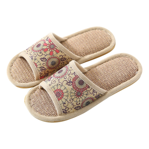 [Домашняя ткани] Избранные льняные мужчины и женщины тащили четыре сезона домашние пары интерьеров мужчин и женщин