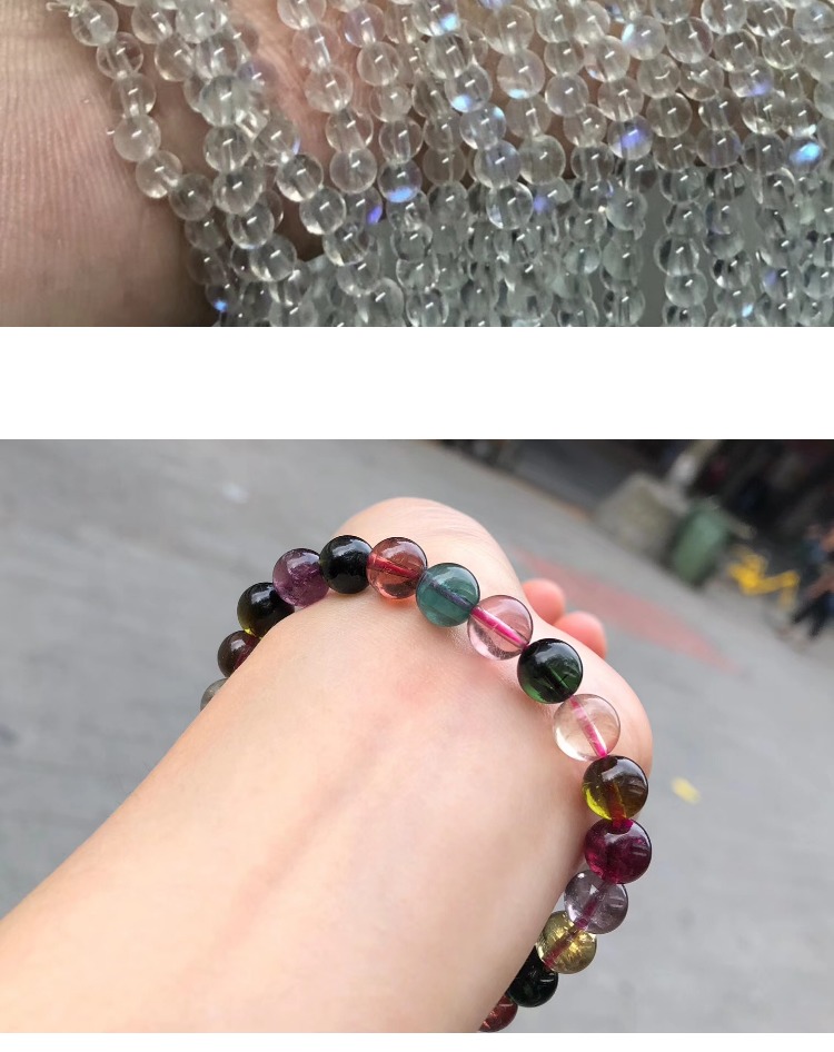 Trang sức pha lê Jinsheng Vòng tay pha lê tự nhiên giọt trực tiếp tinh thể thủ công Vòng tay nam và nữ trang sức vòng tay pandora