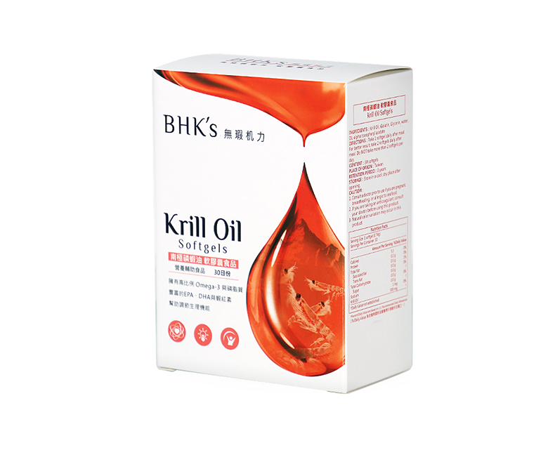 BHKs Dầu nhuyễn thể ở Nam Cực 30 sản phẩm sức khỏe trung niên Omega-3 mạch máu - Thức ăn bổ sung dinh dưỡng tảo nhật