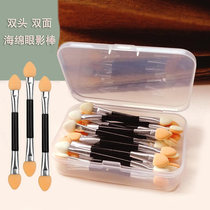Double head eye shadow stick makeup brushed sponge stick portable 10 20 20 50 beginners an eye shadow brush makeup tool