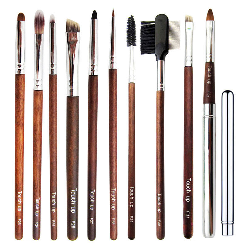 Yamefi Touch up Makeup Brush Sandalwood Color Stem Eyellate Brush Lip brushed eyebrow brush Flawless Sweeping Tool