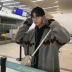 ROCKY home 2018 thu đông nam phối màu áo len dệt kim Phiên bản Hàn Quốc của áo len dài tay kiểu dáng cardigan thuong hieu thoi trang Cardigan