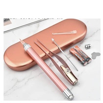 Glowing ear spoon set with light ear tweezers childrens ear spoon cleaning ear ear picking spoon ear picking tool