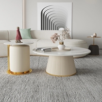 Modern Rockboard Tea Table Extremely Minimalist Creative Round Home Corner a few small family-style Fancy Light Lavish size edges a few combinations