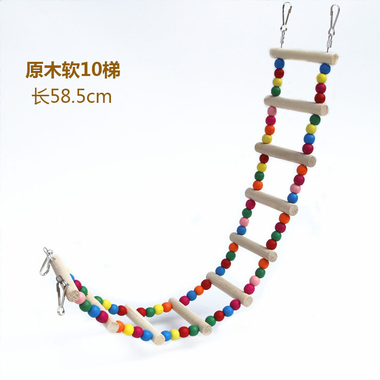 Hổ da vẹt hoa vẹt chim cung cấp hạt gỗ leo thang nhỏ và vừa vẹt thang gỗ cắn đồ chơi - Chim & Chăm sóc chim Supplies lồng choè