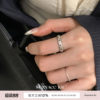 Suzyacc kr niche design sterling silver rhombus diamond ring light luxury temperament high-end index finger ring for women