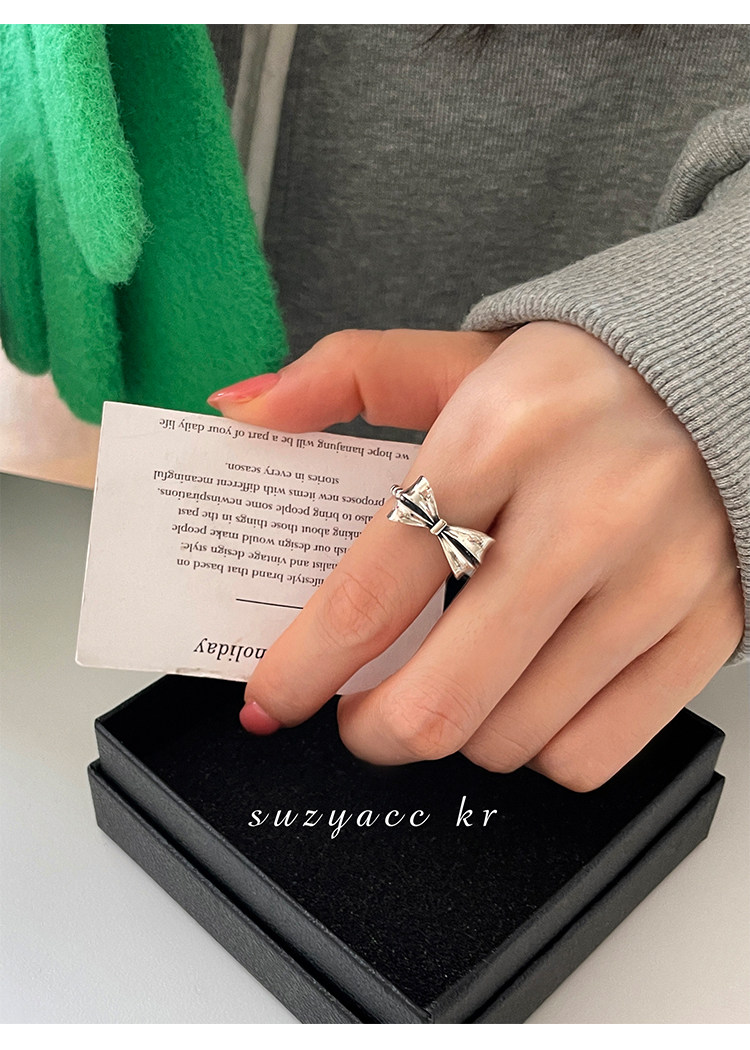 Personalisierter Schleifenring Für Damen Niche Design Fingerring_voghion.com