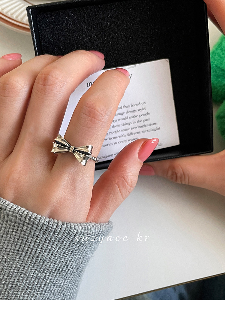 Personalisierter Schleifenring Für Damen Niche Design Fingerring_voghion.com
