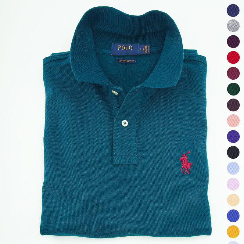 American Horse Brand Ralph Lauren Paul Large Size Short-Sleeved T-Shirt Summer Men's Lapel Pure Cotton Polo Shirt Top