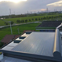 Outdoor aluminum alloy shading canopy canopy shading curtains Electric double track sunshine glass room Telescopic canopy