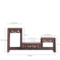 Bogu frame solid wood dobao Ge tea pet storage shelf Chinese ornaments purple sand pot chicken wing Wood teapot with small