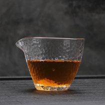 Japanese glass fair cup thickens heat resistant walnut hammer Phnom Penh cup tea divider Large Kung fu tea sea