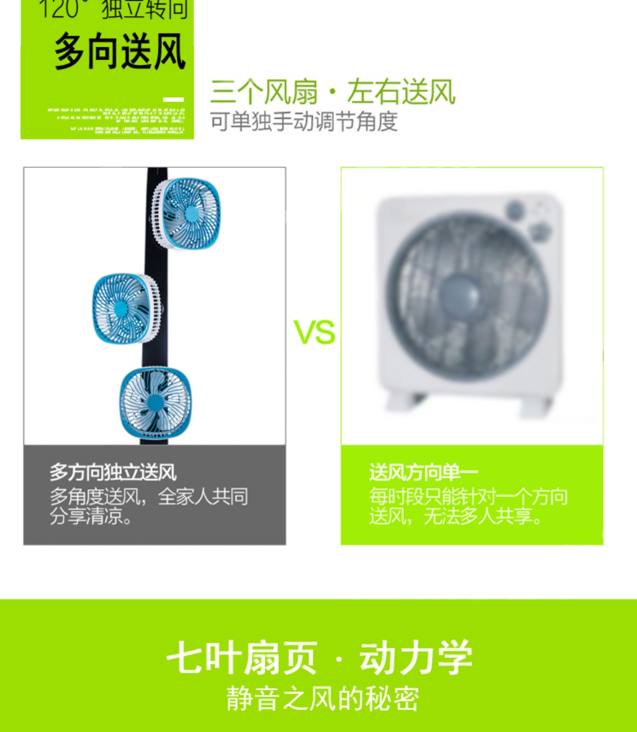 Quạt ngủ DC chuyển đổi tần số nhiều đầu điện gió nhà ba quạt chu kỳ quạt sàn tầng im lặng thời gian điều khiển từ xa - Quạt điện quạt hơi nước đại việt