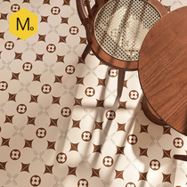Momojia French medieval style bathroom tiles retro caramel bathroom small tiles 200 kitchen balcony floor tiles