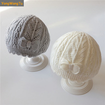 Fall winter new baby knit hat princess hat female baby velvet beret baby cotton hat female little hat