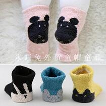 South Korea foreign trade autumn and winter baby coral fleece warm loose socks children socks baby non-slip socks