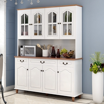 Paint sideboard modern minimalist wine cabinet kitchen cupboard multifunctional restaurant locker White assembled tea cabinet