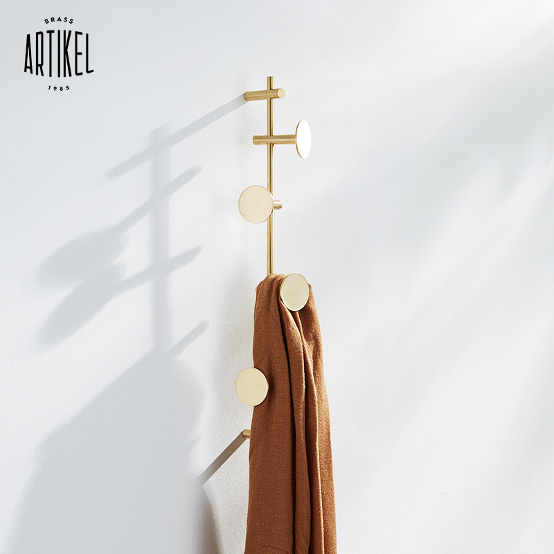 ARTIKEL Yatti brass Nordic hanging hanger light extravagant wall-mounted wall clothes hat rack bedroom hook Xuanguan shelf