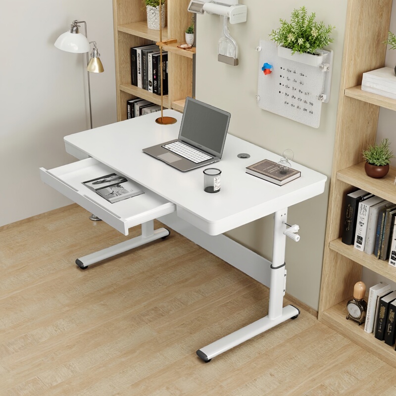 Height-Adjustable Desk Student Desk Children's Study Desk with Drawer Writing Desk Light Luxury Adjustable Computer Desk Home Desktop