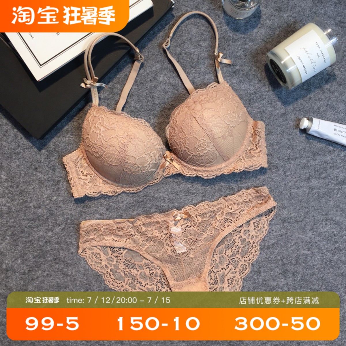 Spring new European and American sexy teenage girl small breasted lace small can love suit coalage lingerie big size bra on thin lower thickness