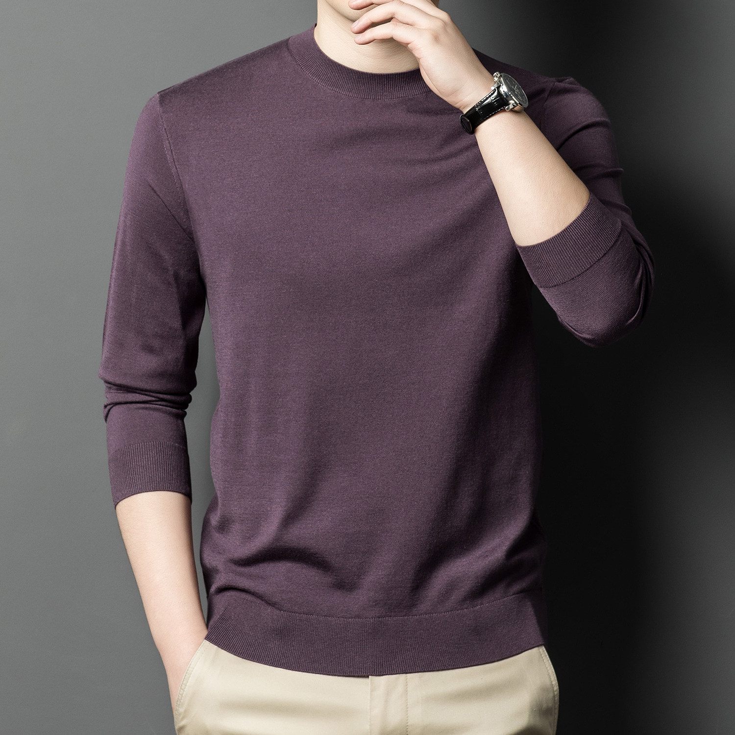 Machine-washable thin sweater
