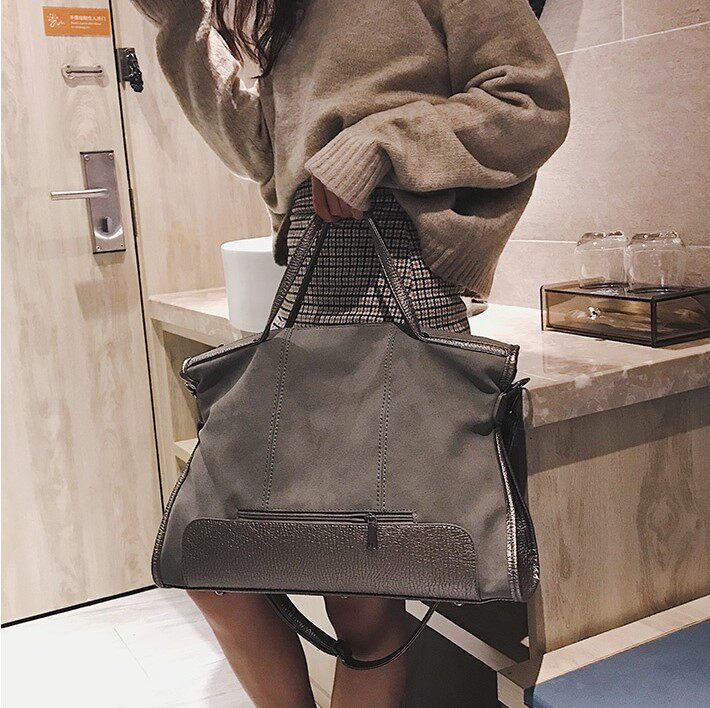 Tide brand fashion tote bag women 2022 new Korean style fashion shoulder Messenger bag simple retro soft leather handbag