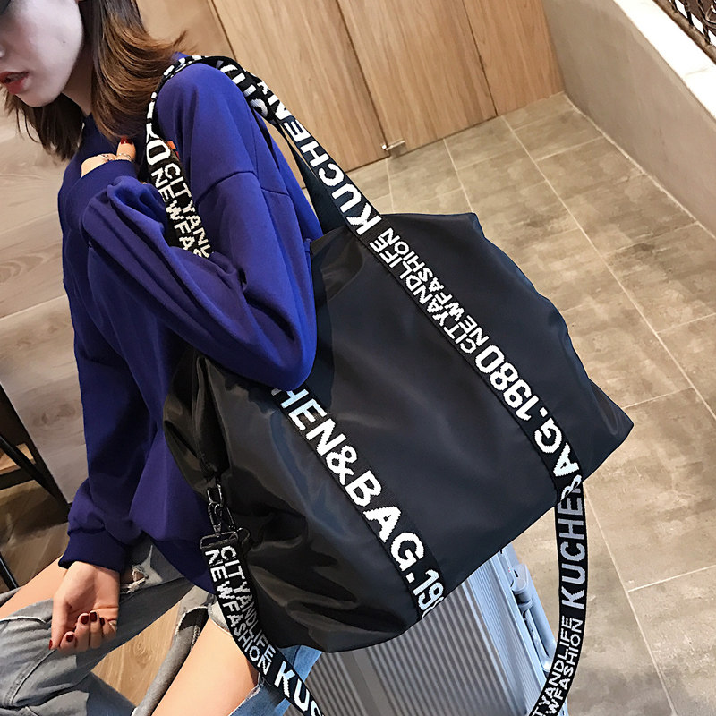 Boomer Tete Bag Woman 2021 new Korean version Fashion single shoulder Skew Satchel OXFORD CLOTH Travel Fitness Handbag