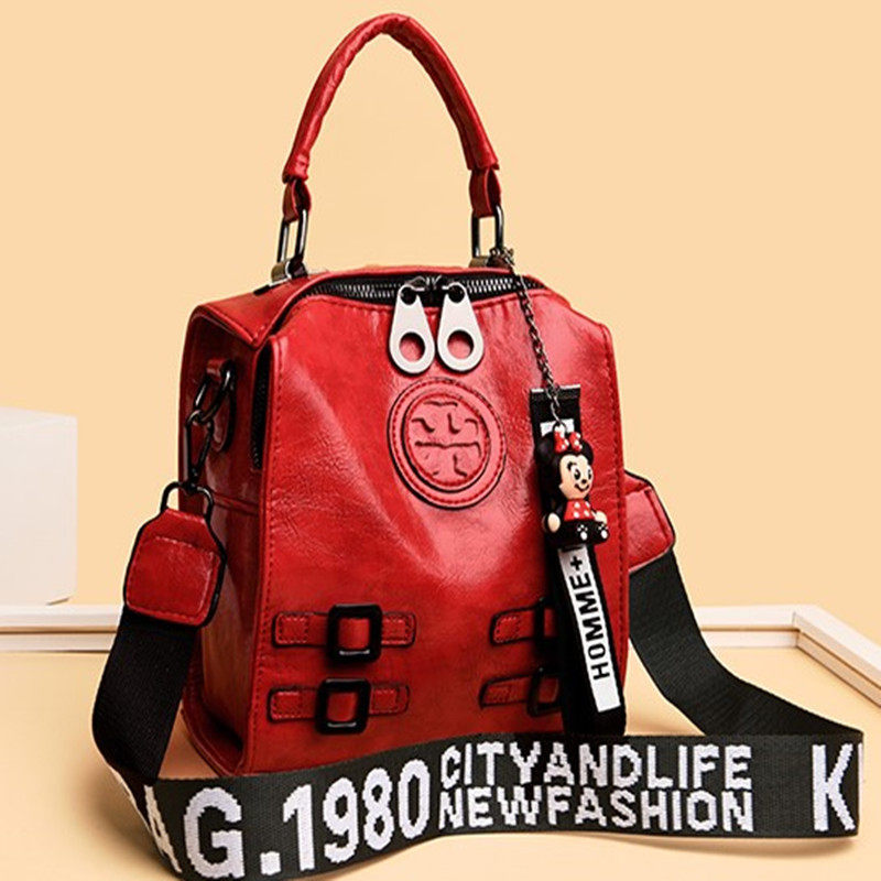 Tide brand backpack women's Korean version fashion simple and atmospheric one-shoulder messenger bag all-match casual multi-functional small backpack tide