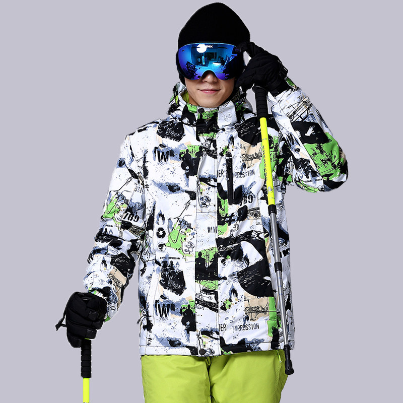 Outdoor ski suit men's windproof and waterproof single-board double-board Korean large size winter men's thickened warm ski suit